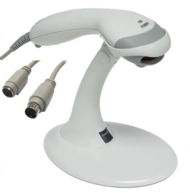 Barcodescanner Metrologic Voyager MS 9520 PS2 Laser Honeywell mit Ständer weiss