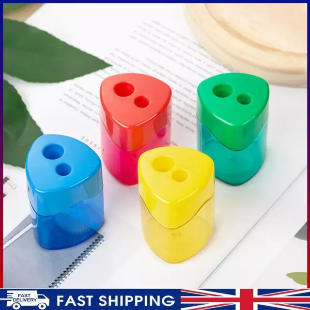 # 12pcs Small Sharpeners Multi-Color Double Hole Sharpener with Lid for Students