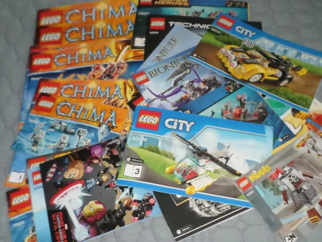 Bulk Lot Of Lego Instruction Booklets~Manuals~Chima~Star Wars~Super Heroes +