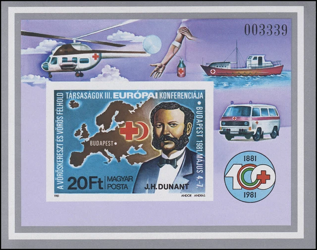Block 149B Europäische Konferenz des Roten Kreuzes 1981, Block ungezähnt **