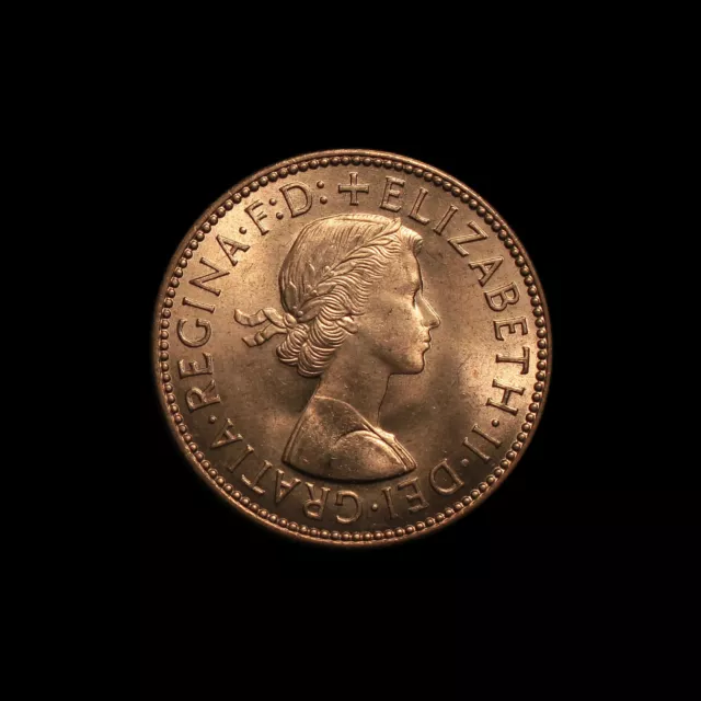 Elizabeth II 1959 Half Penny, Brilliant uncirculated