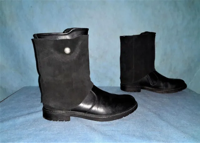bottines boots IKKS en cuir noir pointure 36 fr
