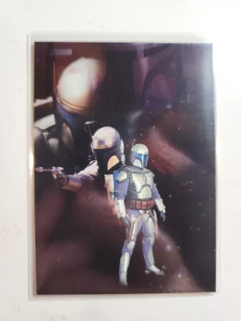 Star Wars Jango Fett 2002 Topps Attack Of The Clones Silver Foil #1 Of 10