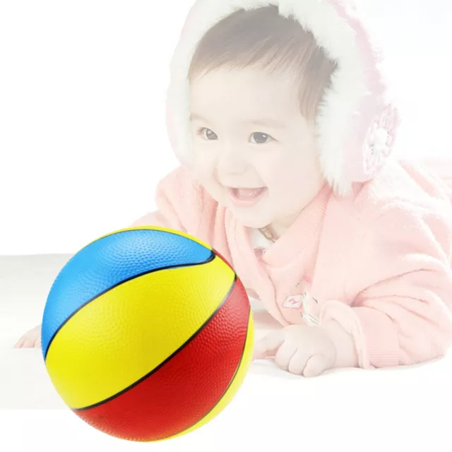 22cm 2 Pcs Children's PVC Inflatable Toy Thick Three-color Basketball