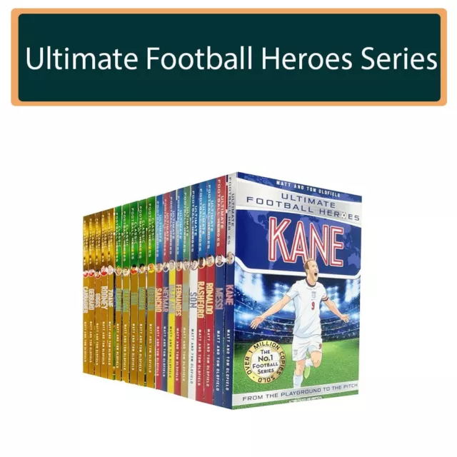 Ultimate and Classic Football Heroes Collection 20 Books Set Pack Messi, Ronaldo