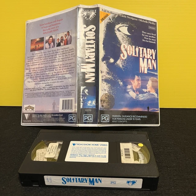 Clamp Shell Box SOLITARY MAN VINTAGE Ex-Rental VHS ORIGINAL CLAMSHELL CASE Applause £12 ...