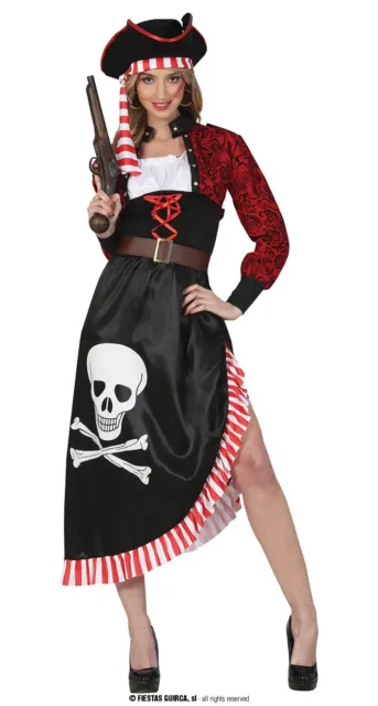 Costume Carnevale Donna Pirata Piratessa Corsara Travestimento Vestito 11286