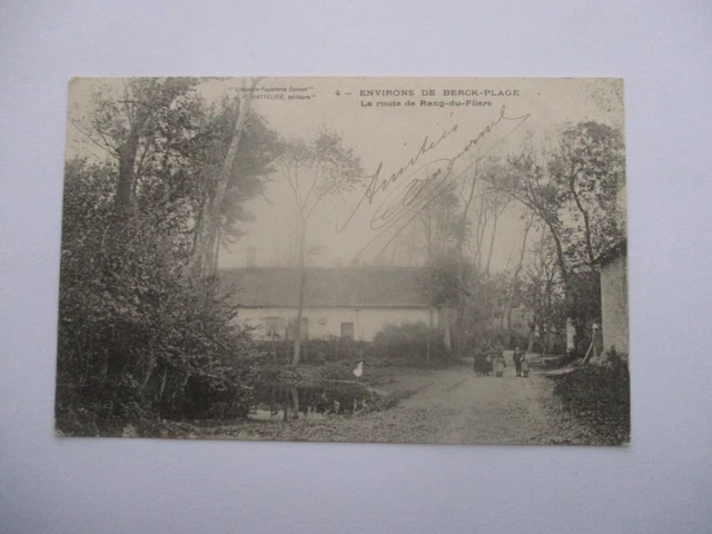 Cpa Pas De Calais 62 Surroundings Berck Beach La Road De Rang Du Fliers