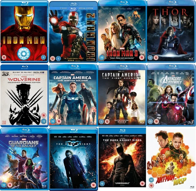 Multi Film Rasmlar SUPERHERO BLU RAY Film Multi Movie Collection Marvel DC Avengers ...