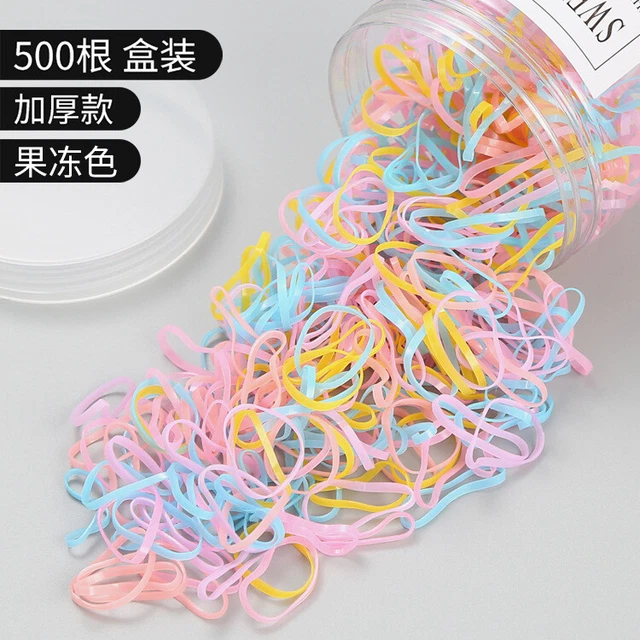 500pcs Colorful Small Elastic Hair Bands Rubber Cute Girls Kids Ponytail Holder 10