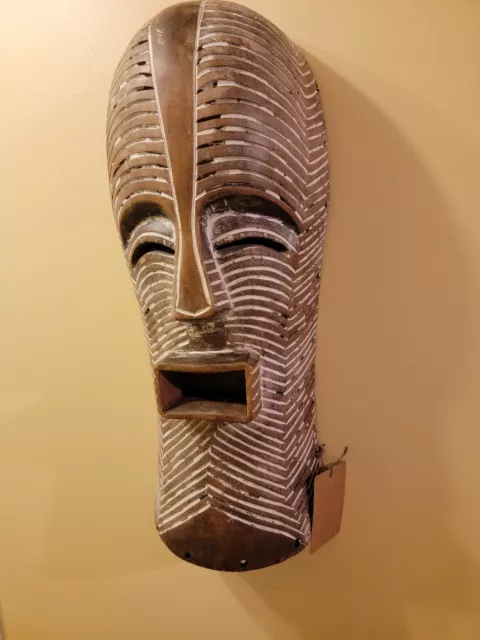 Antique African Kifwebe Songye Luba Female Wooden Mask - 21"