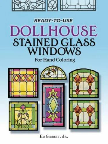 READY TO USE DOLLHOUSE STAINED Glass Windows For Hand Coloring READY TO USE DOLLHOUSE STAINED Glass Windows For Hand Coloring