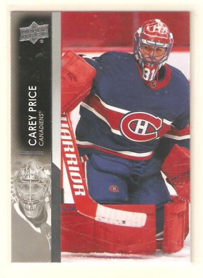 Carey Price 2021-22 Upper Deck Series 2 Base Card #347 Canadiens