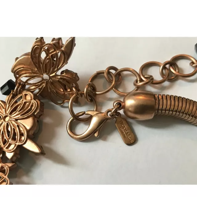 VICKISARGE Designer Necklace made with Swarovski crystal stones Rose Gold 3