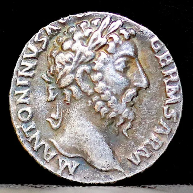 140-144 AD Ancient Roman Coin Antoninus Pius Elephant - Denarius 18mm
