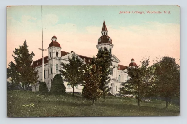 Acadia College Wolfville Nova Scotia Canada UNP Unused DB Postcard L5
