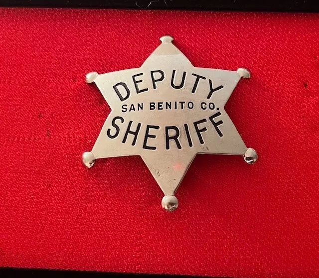 Rare/Vintage-Circa 1930's, San Benito County, California Badge, HM- Patrick & Co