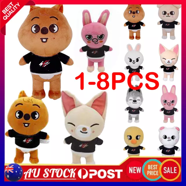 1/8pcs Skzoo Plush Toys Stray Kids Cartoon Stuffed Animal Plushies Dolls