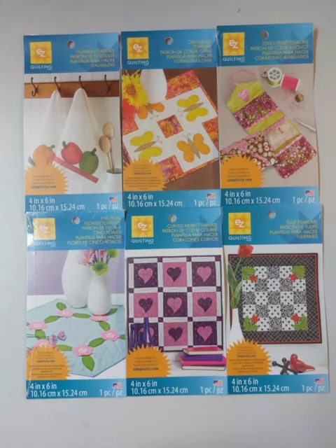 EZ Quilting Kunststoffvorlagen - 6 schöne Formen