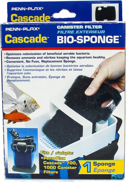 Cascade 700/1000 GPH Canister Filter Aquarium Bio Sponge Replacement, 1 Pack
