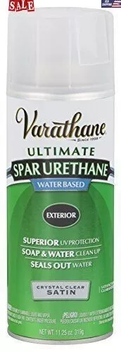 Rust-Oleum Varathane 250281 Outdoor Spar Urethane Crystal Clear Water Based S...