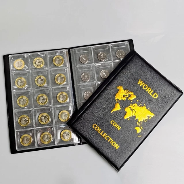 Album banconote per 150 monete cartella portaoggetti pezzi da collezione libro tascabile
