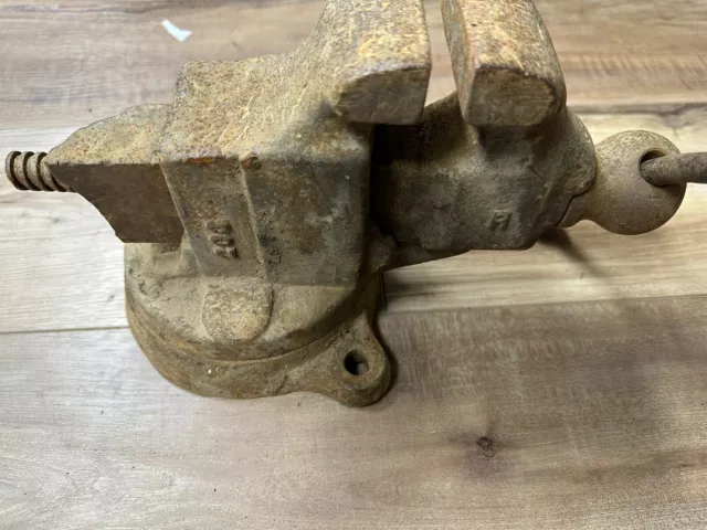 Vintage Reed MFG Co No 203-1/2 Swivel Base Vise 3-1/2" Jaws 1908 Pat