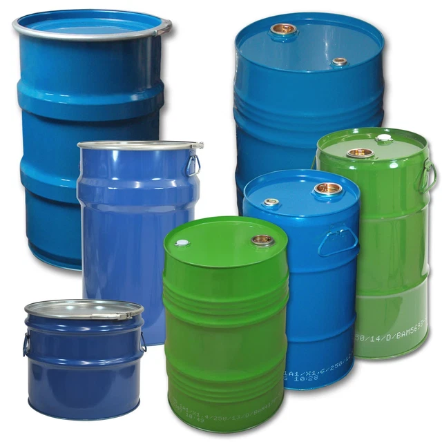 20 Liter Stahlfass Deckelfass Hobbock | Zyklon Absaugung | UN-Zulassung