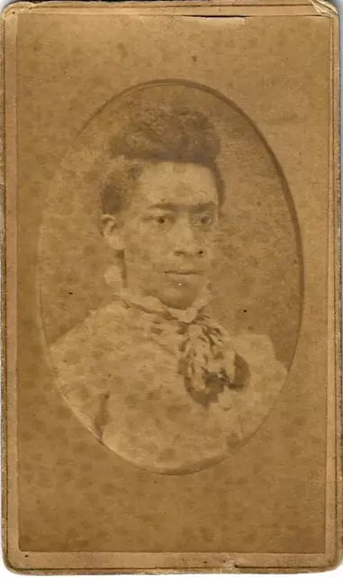Victorian CDV~Young African American Woman~by Westminster, Maryland Photo Studio