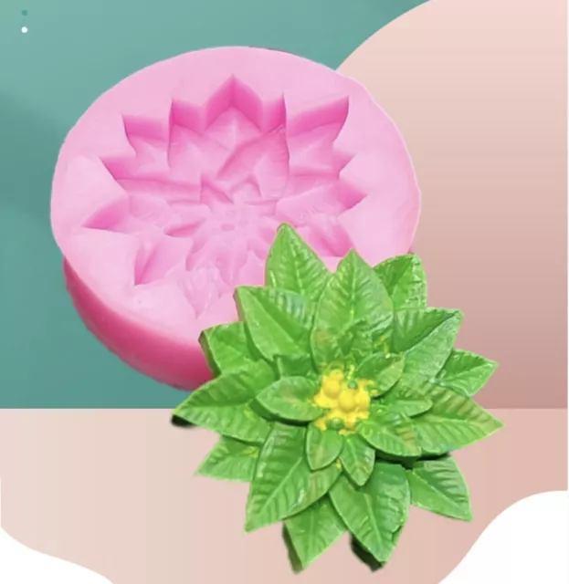 Christmas Silicone Flower Fondant Mould Cake Chocolate Sugar Craft Decorating