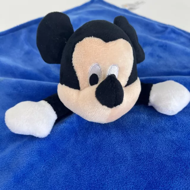 DISNEY BABY Kids Preferred Mickey Mouse  2016 Blue Security Blanket Lovey 15x14