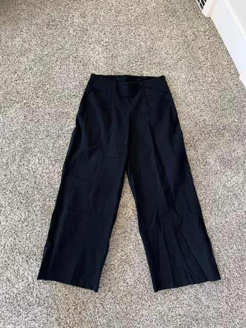 OLD NAVY WOMENS Large Black Wide Leg Pleated High Rise Dress Pants $9. ...