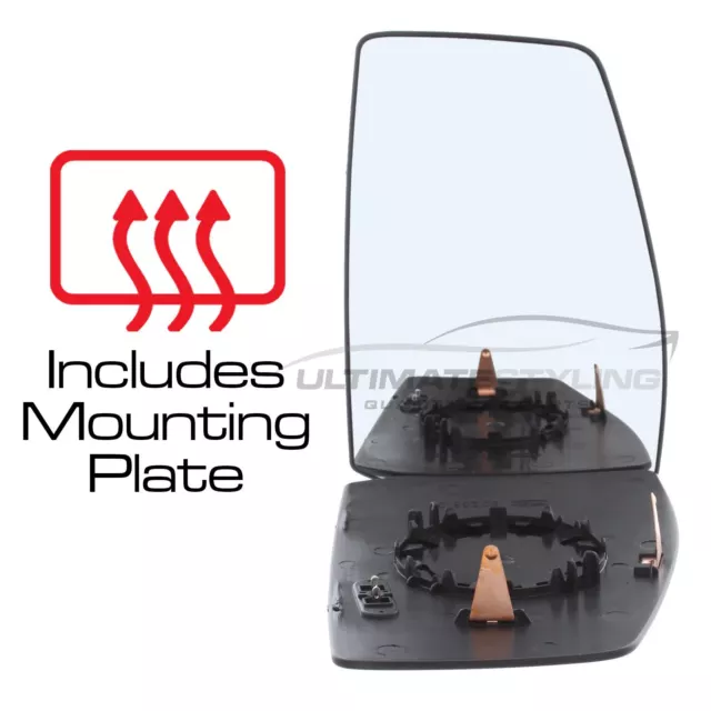 Upper Mirror Glass Ford Transit Custom Van 2012-2022 Heated Convex Drivers Side