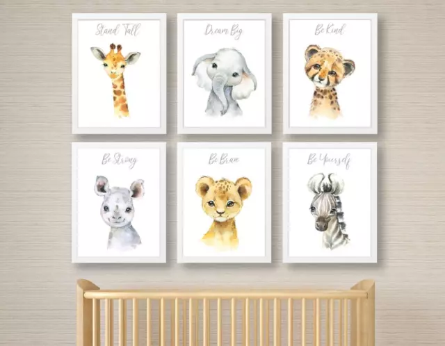 Jungle Animals Nursery Decor, Safari Nursery Prints, Nursery Set, Baby Wall Art