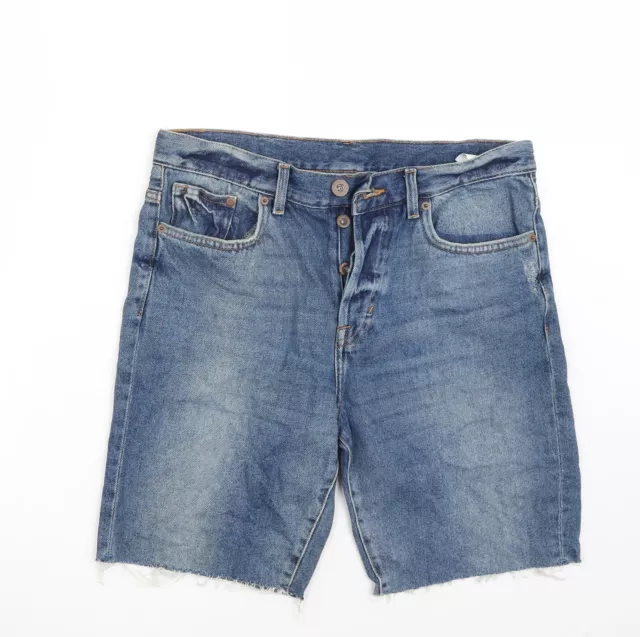 & Denim Herren blau Baumwolle Bermuda Shorts Größe 30 normal