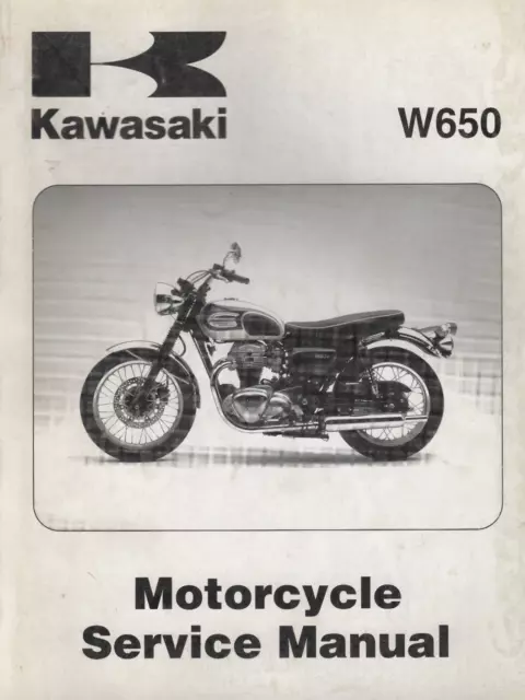 1999 2000 KAWASAKI W650 Motorcycle Service Shop Repair Manual 99924-1245-02