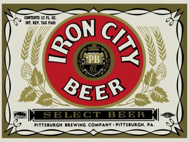 Iron City Beer New Metal Sign: Pittsburgh, Pennsylvania - 12 x 16" Large Size