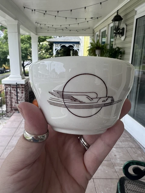 Set of 7 Union Pacific "Winged Streamliner" Dessert Cups Homer Laughlin China