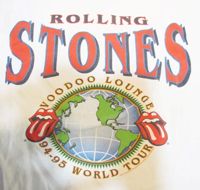 The Rolling Stones Voodoo Lounge 94-95 World Tour Concert T-Shirt Xl Vtg As-Is