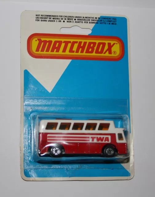 Matchbox Lesney Superfast Nr. 65-B  AIRPORT COACH BUS / TWA / in OVP