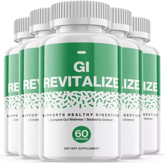 5 Pack - Gi Revitalize Capsules - Gut Health & Digestion Support Supplement