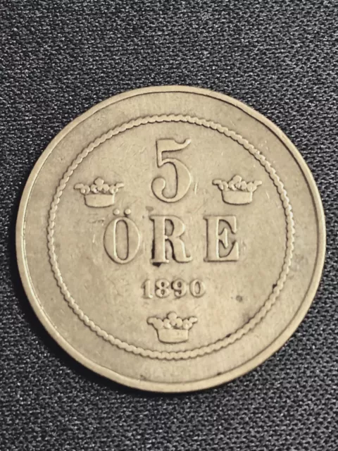 5 Öre 1890.Schweden