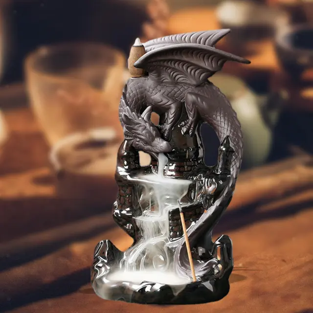 Statue en céramique de Dragon de brûleur d'encens de reflux pour la