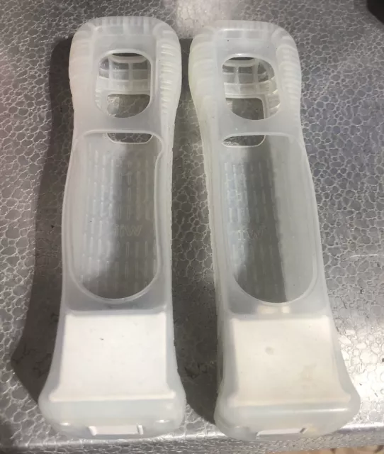 Pair Of OEM Official Nintendo Wii Motion Plus Adapters + Silicon Covers Lot of 2