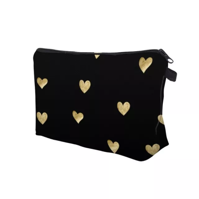 Multifunction Printed Love Heart Travel Cosmetic Bag Makeup for Case Pouch Organ