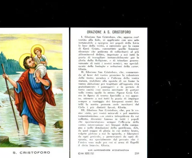 Santino - Holy Card - Image Pieuse - Heiligenbild San Cristoforo