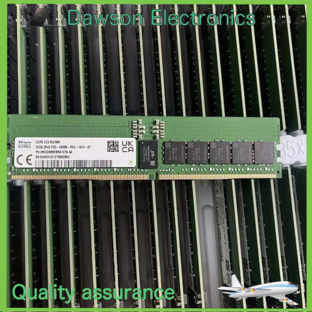 SK HYNIX DDR5 32GB 4800MHz 2Rx8 PC5-4800B RAM EC8 RDIMM REG ECC Sever ...