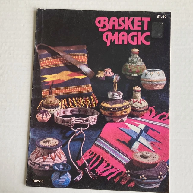 Folleto de canastas mágicas de fabricación de canasta BW8555 método de bobina indio americano 1977