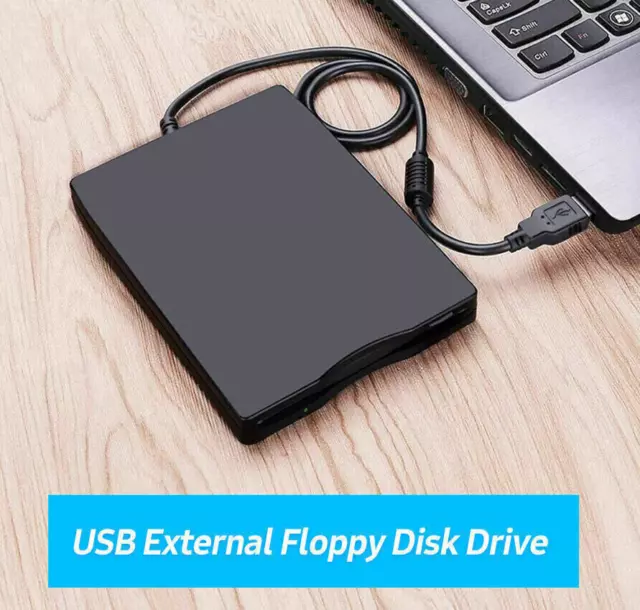 USB 2.0 3.5 inch Portable External Floppy Disk Drive 1.44Mb Reader FDD PC Laptop