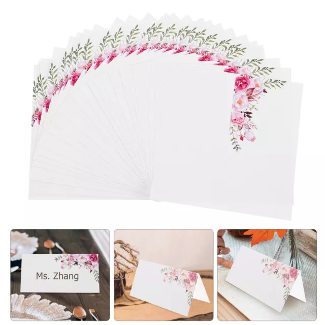 25 piezas de papel para banquete lugar plegable tarjetas mesa de boda